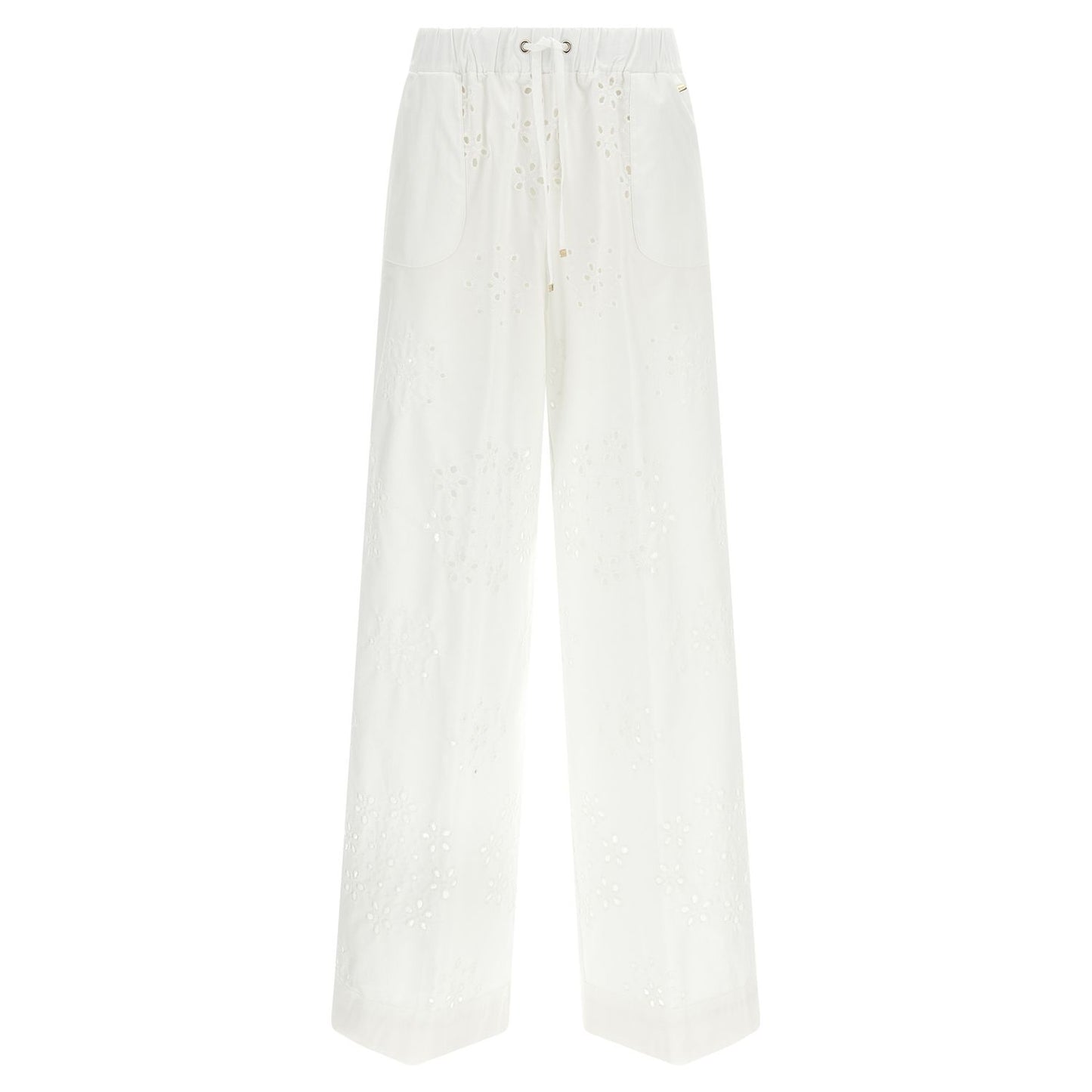 Herno White Cotton Casual Pants