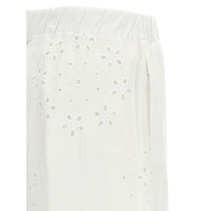 Herno White Cotton Casual Pants