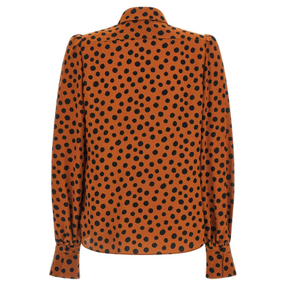 Valentino Garavani Orange Silk Blouse