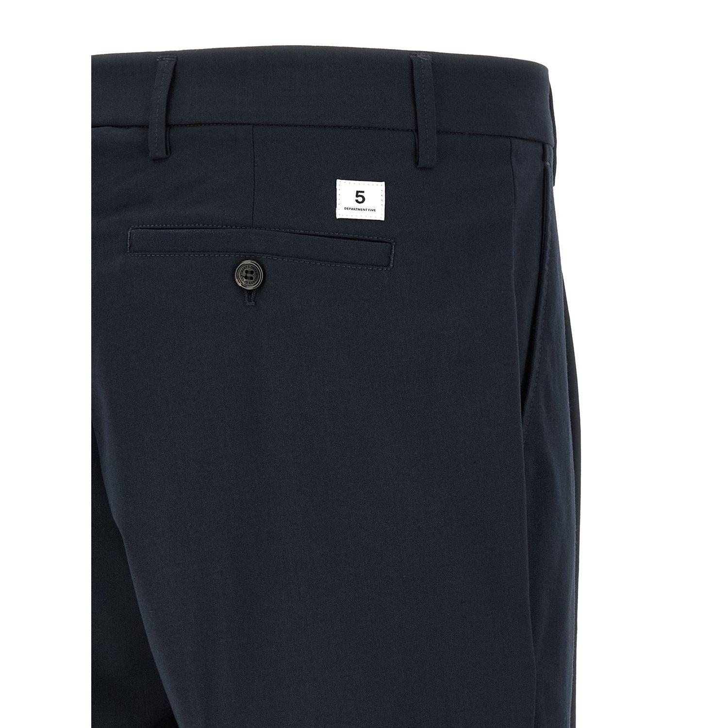Department 5 Blue Polyester Casual Pants