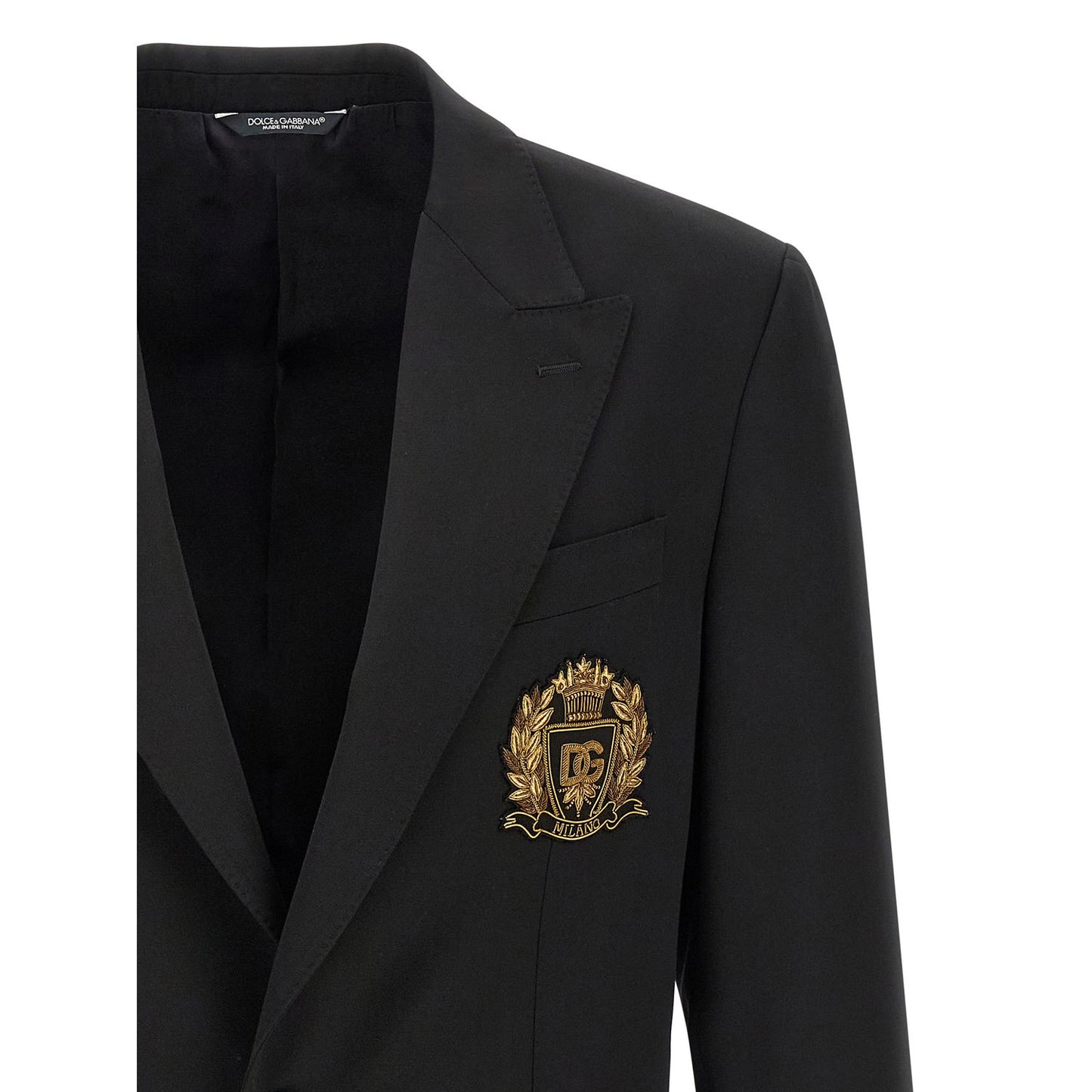 Dolce & Gabbana Black Virgin Wool Blazer