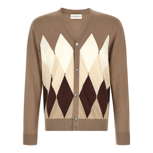 Ballantyne Brown Cotton Cardigan