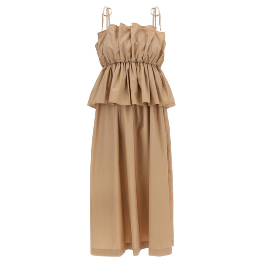 Twinset Beige Cotton Long Dress