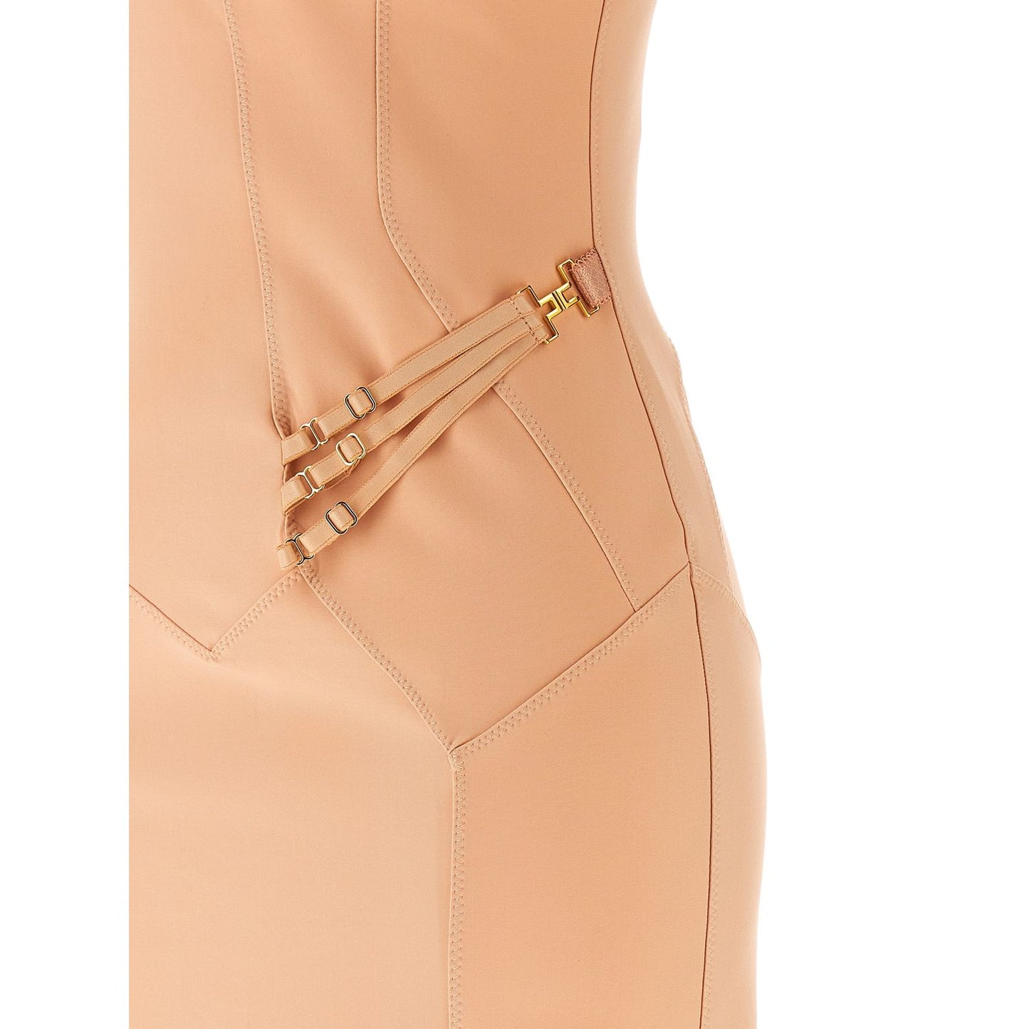 Elisabetta Franchi Multicolor Polyamide Midi Dress