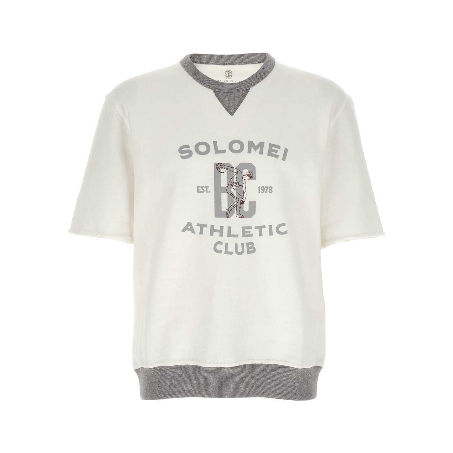 Brunello Cucinelli White Cotton Sweatshirt