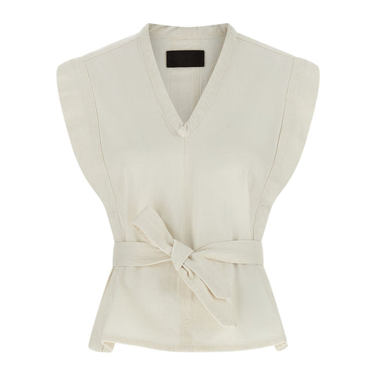 Lemaire White Cotton Sleeveless Jacket