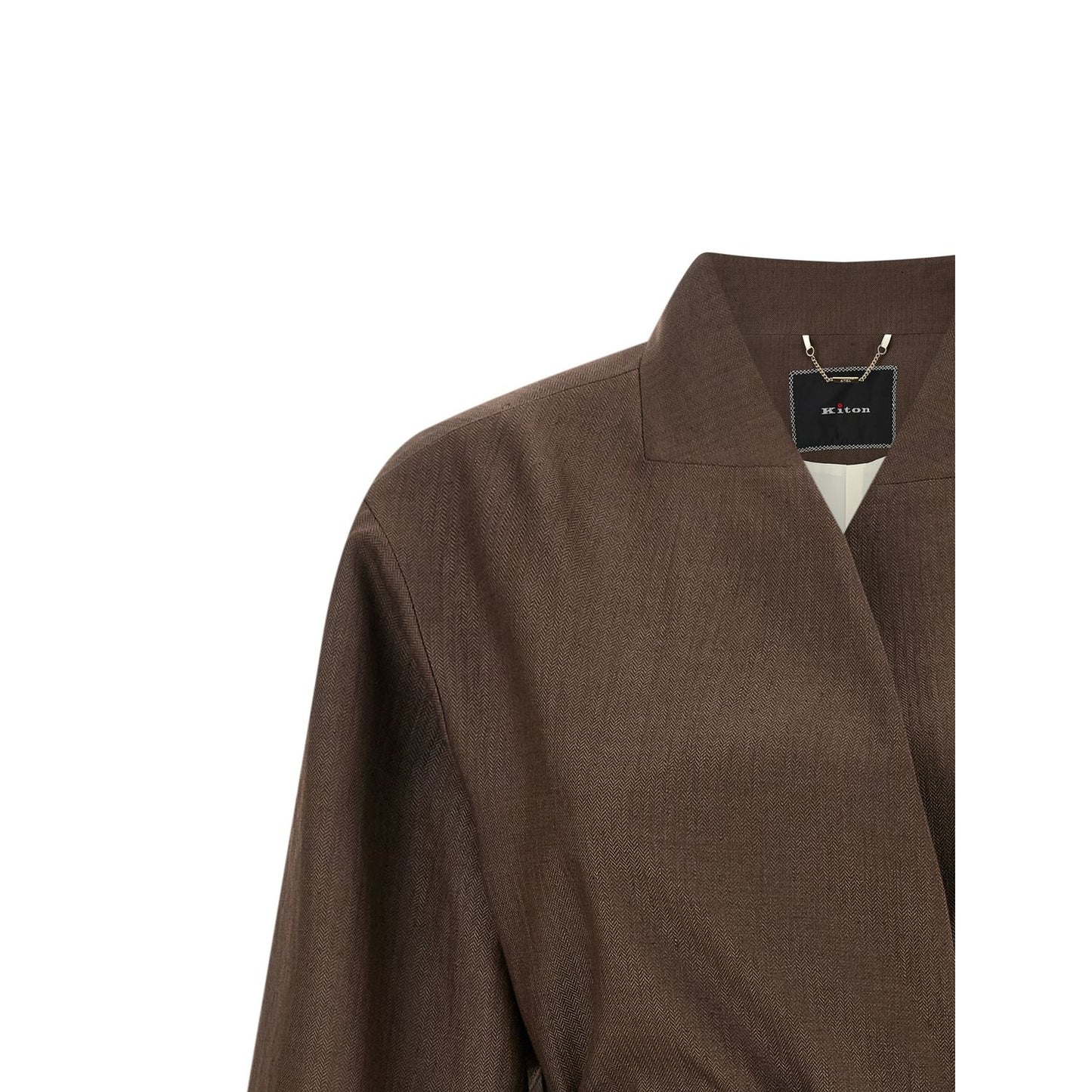 Kiton Brown Polyamide Blazer