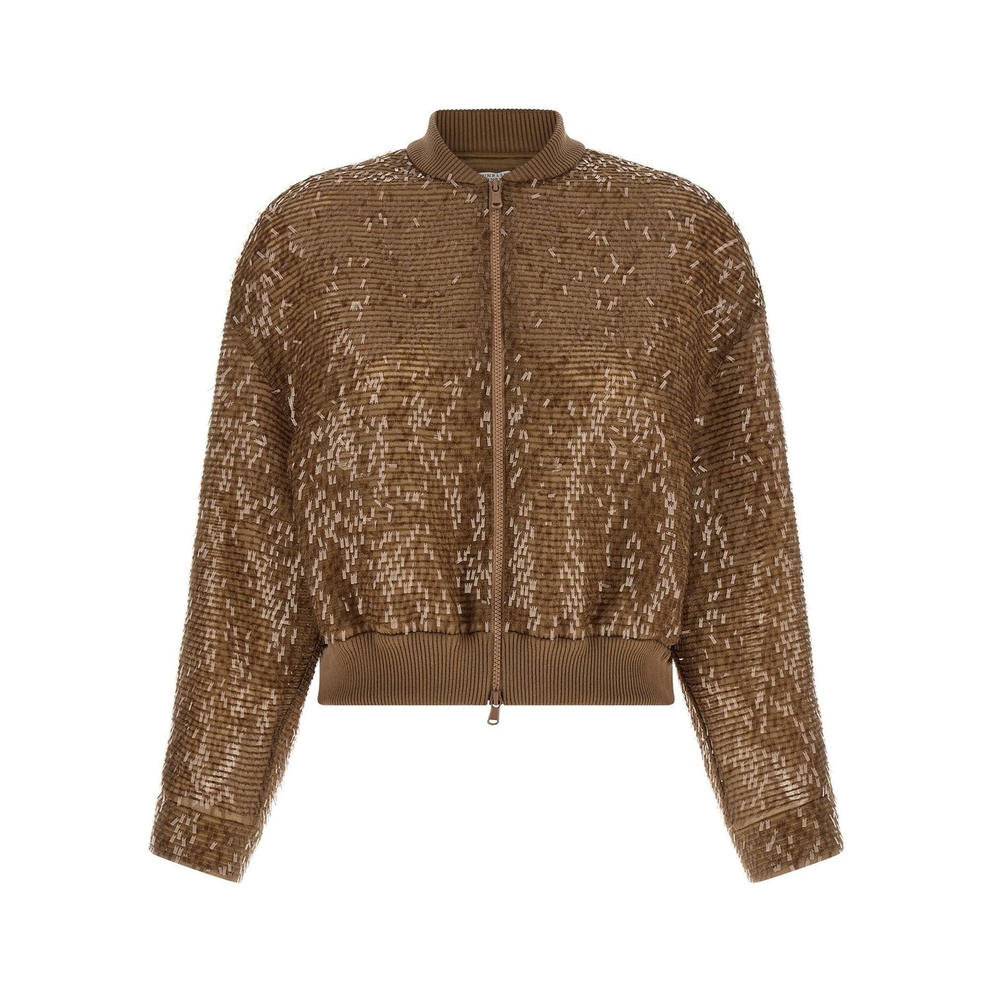 Brunello Cucinelli Brown Silk Cardigan