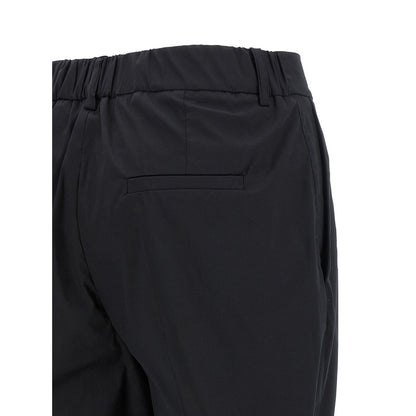 Kiton Black Cotton Casual Pants