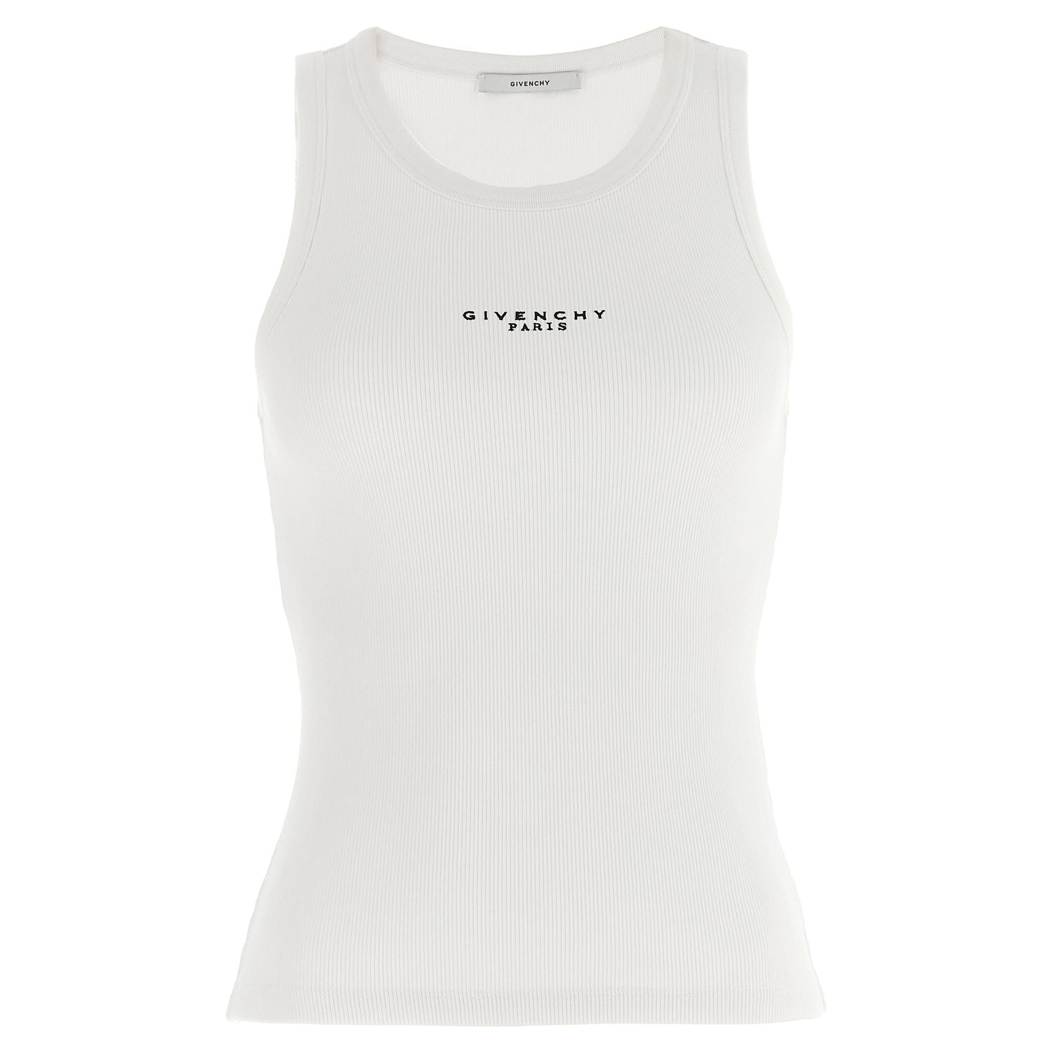 Givenchy White Cotton Sleeveles T-Shirt