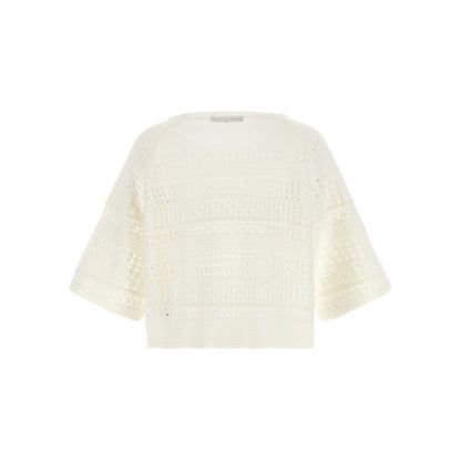 Max Mara White Cotton Cardigan