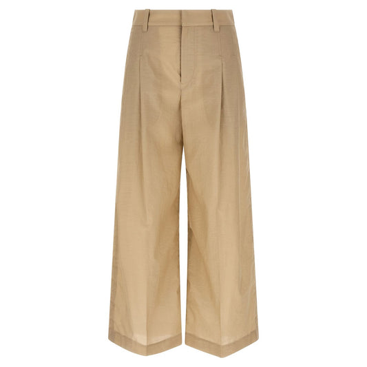 Brunello Cucinelli Beige Cotton Casual Pants