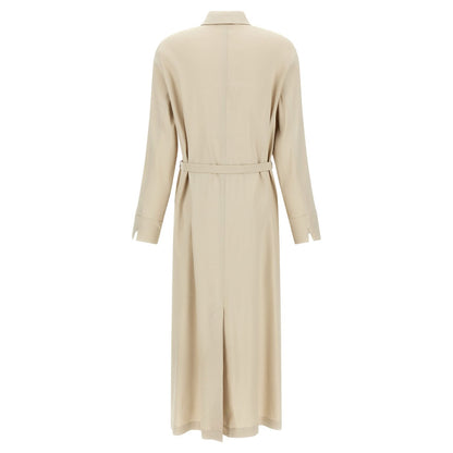 Max Mara Beige Linen Long Dress