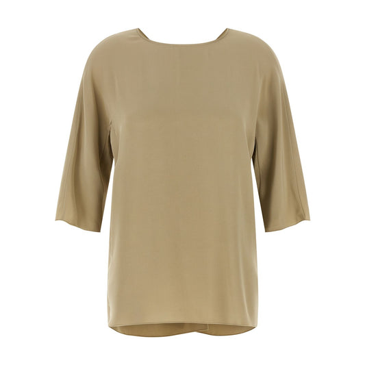 Max Mara Beige Silk Blouse