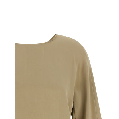 Max Mara Beige Silk Blouse