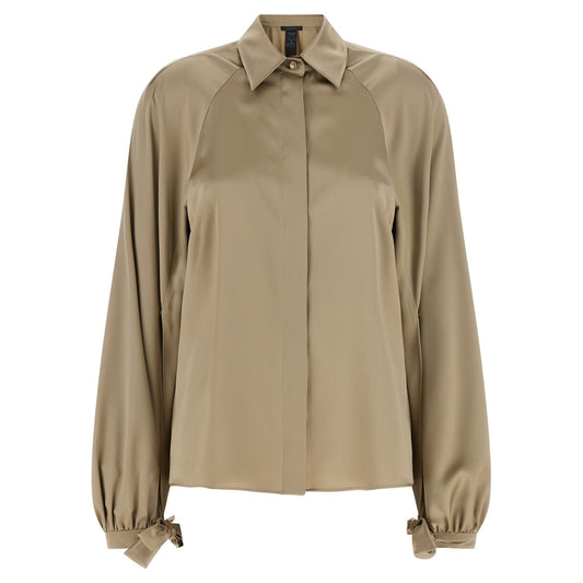 Max Mara Beige Silk Blouse