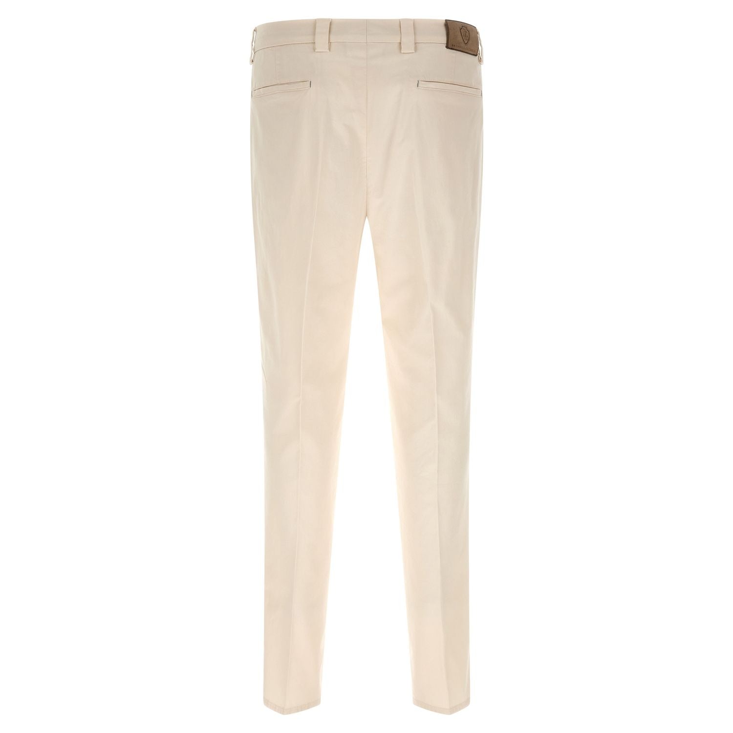 Brunello Cucinelli White Cotton Casual Pants