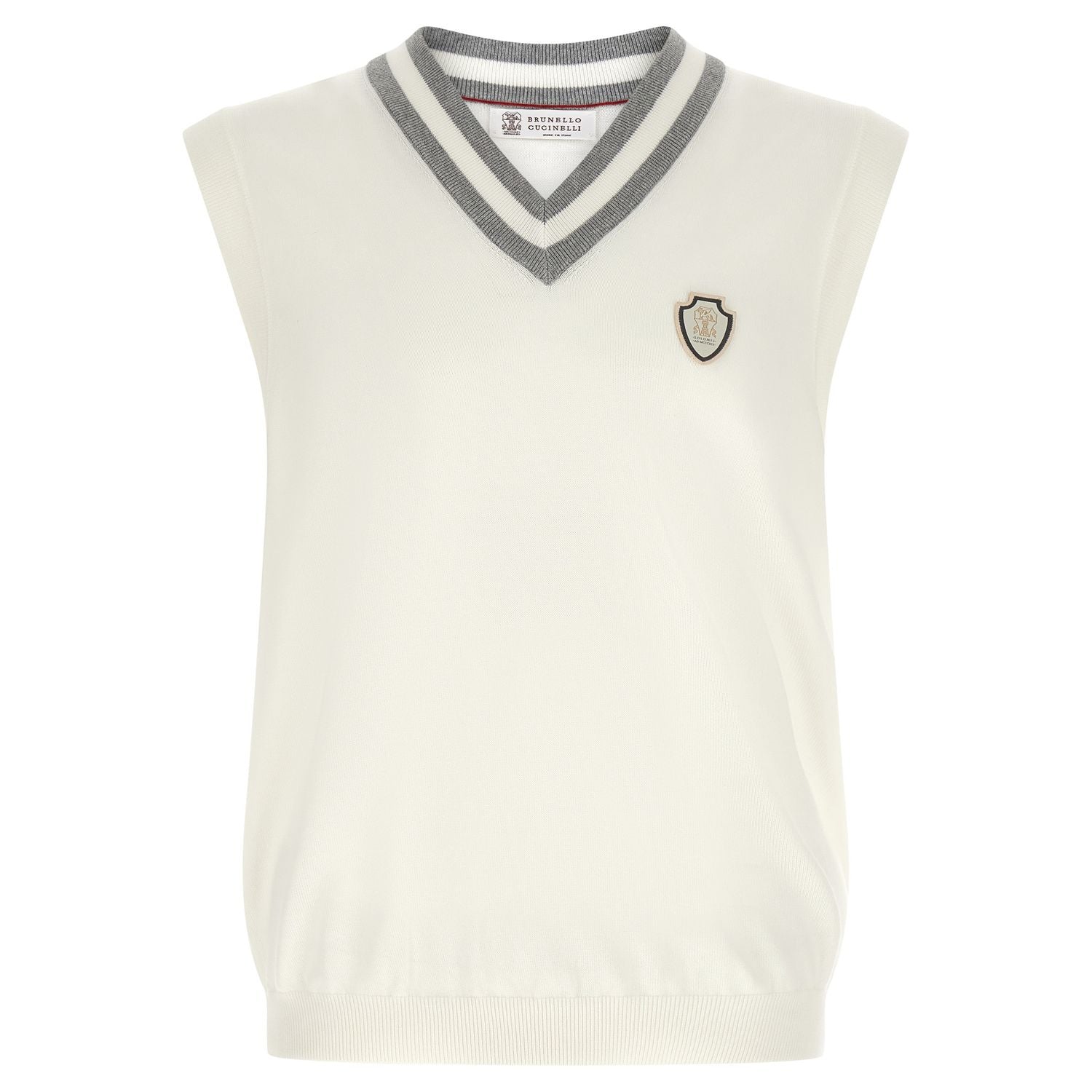 Brunello Cucinelli White Cotton Sweatshirt