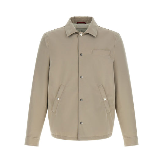 Brunello Cucinelli Gray Polyester Full-Length Jacket