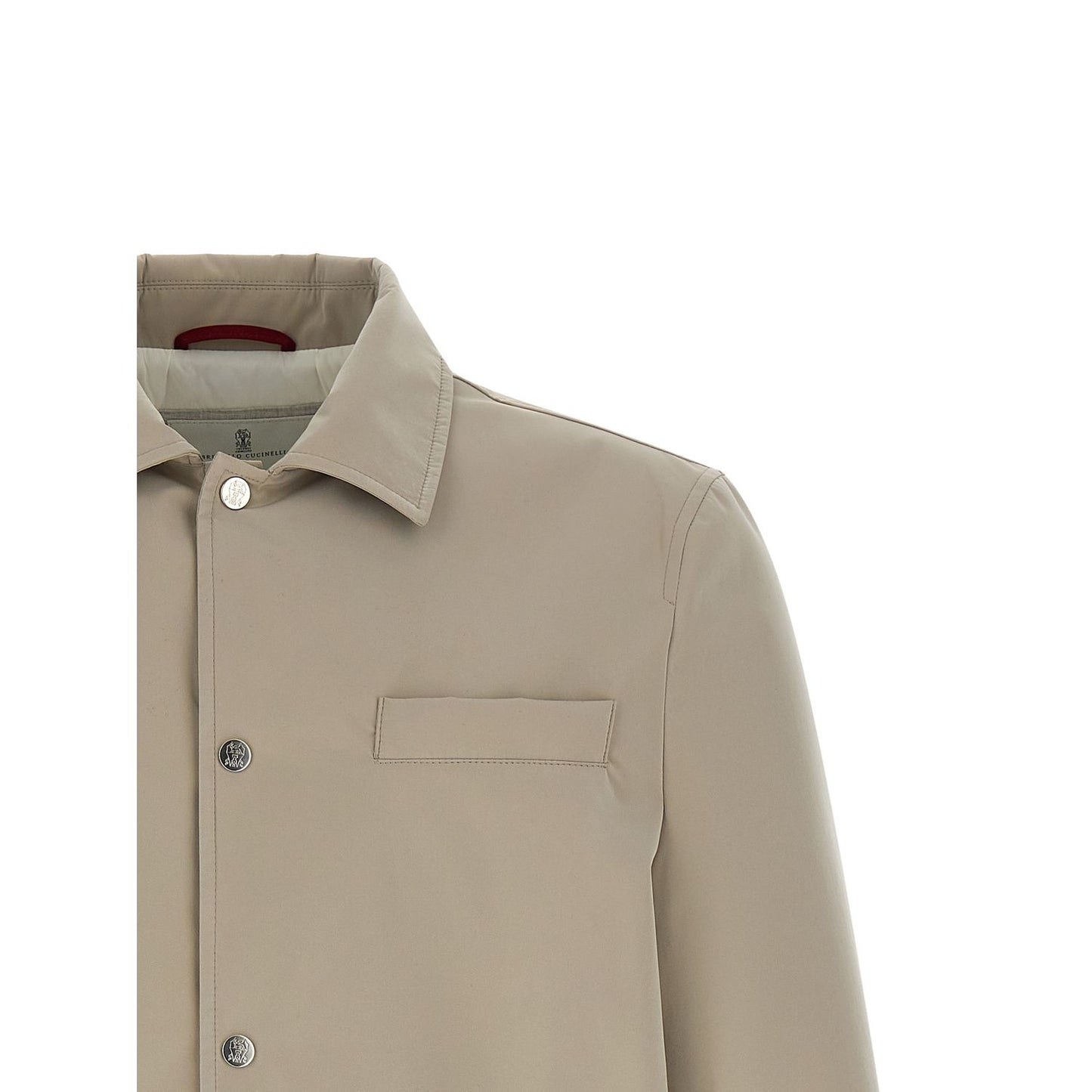 Brunello Cucinelli Gray Polyester Full-Length Jacket