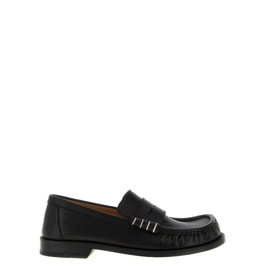J.W.Anderson Black Calfskin Slip-On Loafers
