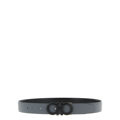 Ferragamo Gray Calfskin Regular Belt