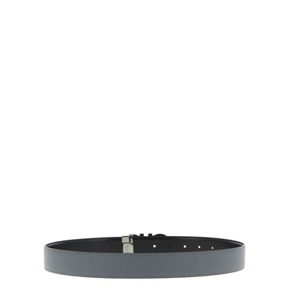 Ferragamo Gray Calfskin Regular Belt