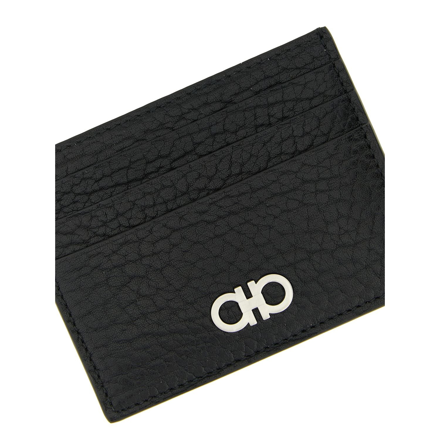 Ferragamo Black Calfskin Cardholder