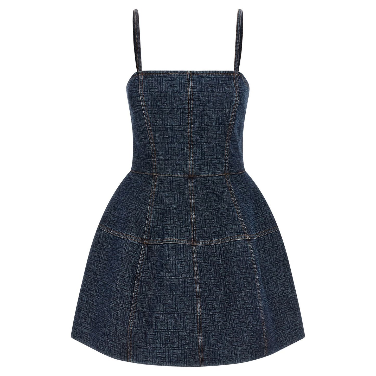 Fendi Blue Cotton Short Dress