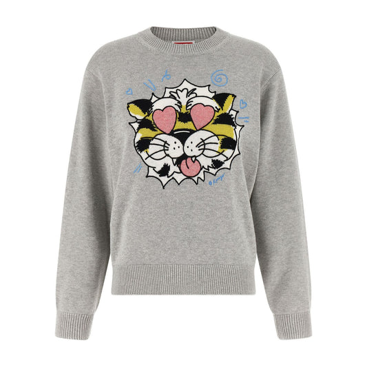 Kenzo Gray Wool Cardigan
