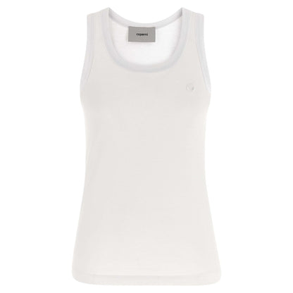 Coperni White Cotton Sleeveles T-Shirt