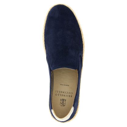 Brunello Cucinelli Blue Calfskin Espadrilles