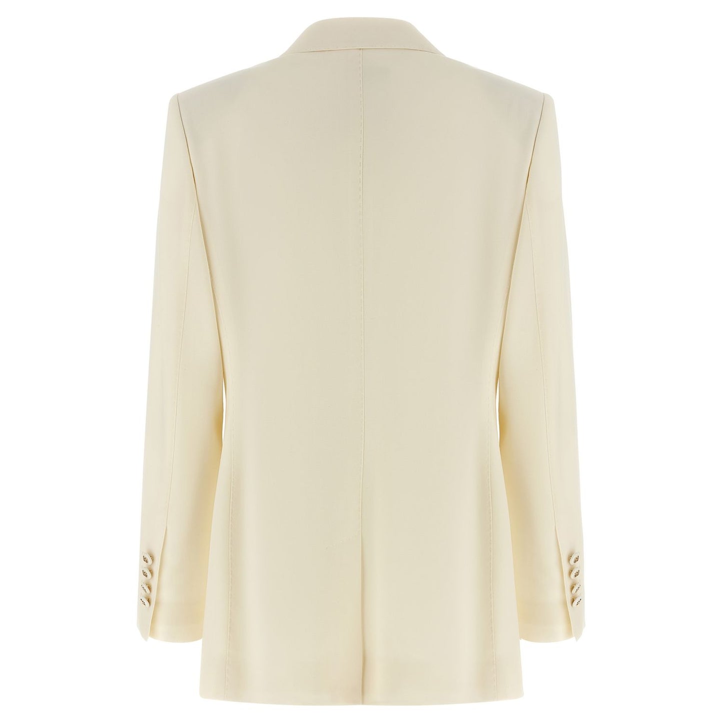 Dolce & Gabbana White Virgin Wool Blazer