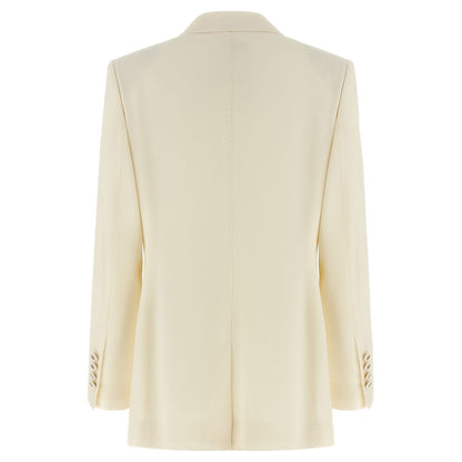 Dolce & Gabbana White Virgin Wool Blazer