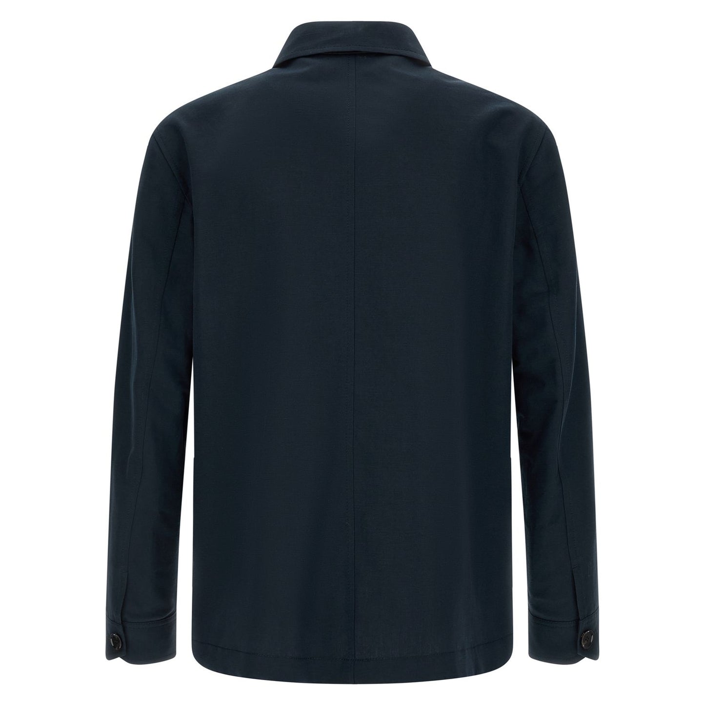 Brioni Blue Linen Full-Length Jacket