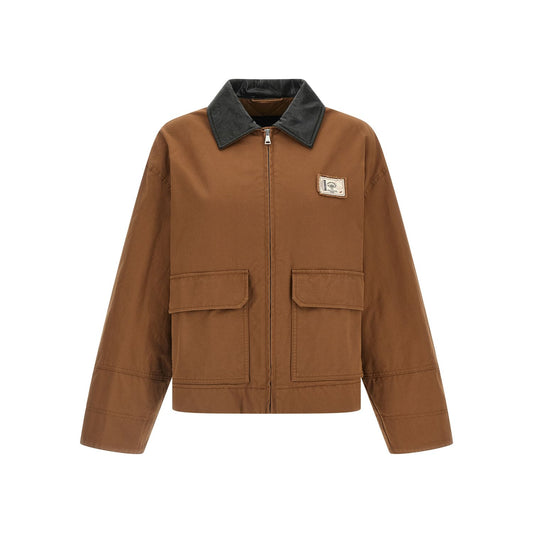 Max Mara Brown Cotton Full-Length Jacket