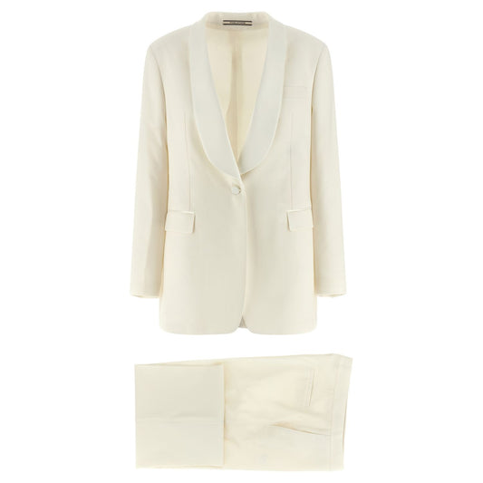 Tagliatore White Virgin Wool Two-Piece Suit