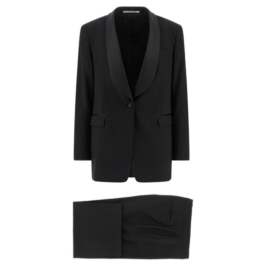 Tagliatore Black Virgin Wool Two-Piece Suit