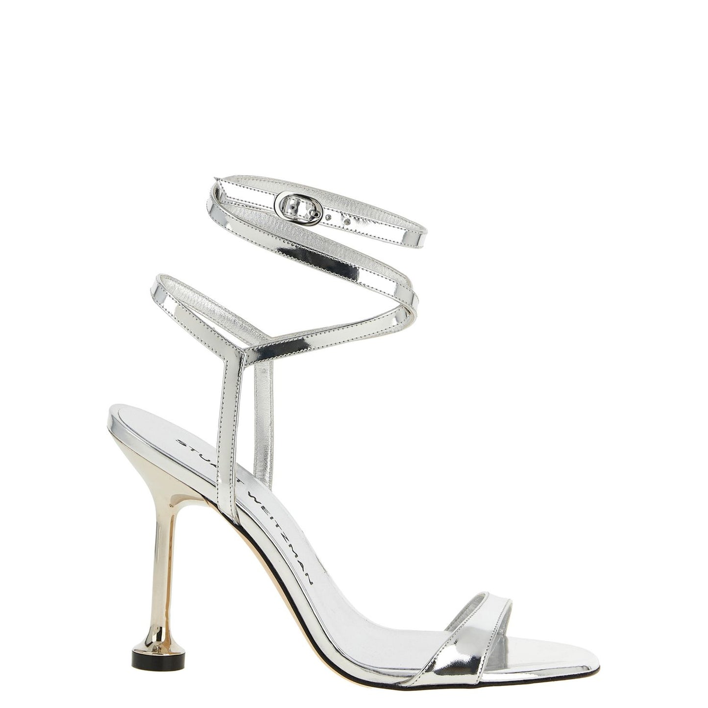 Stuart Weitzman Silver Polyethylene Stiletto Heel Sandals