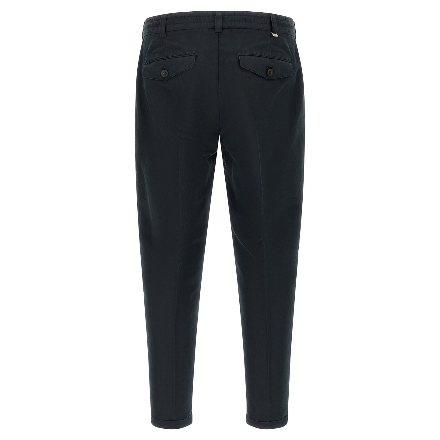 PT Torino Black Linen Casual Pants