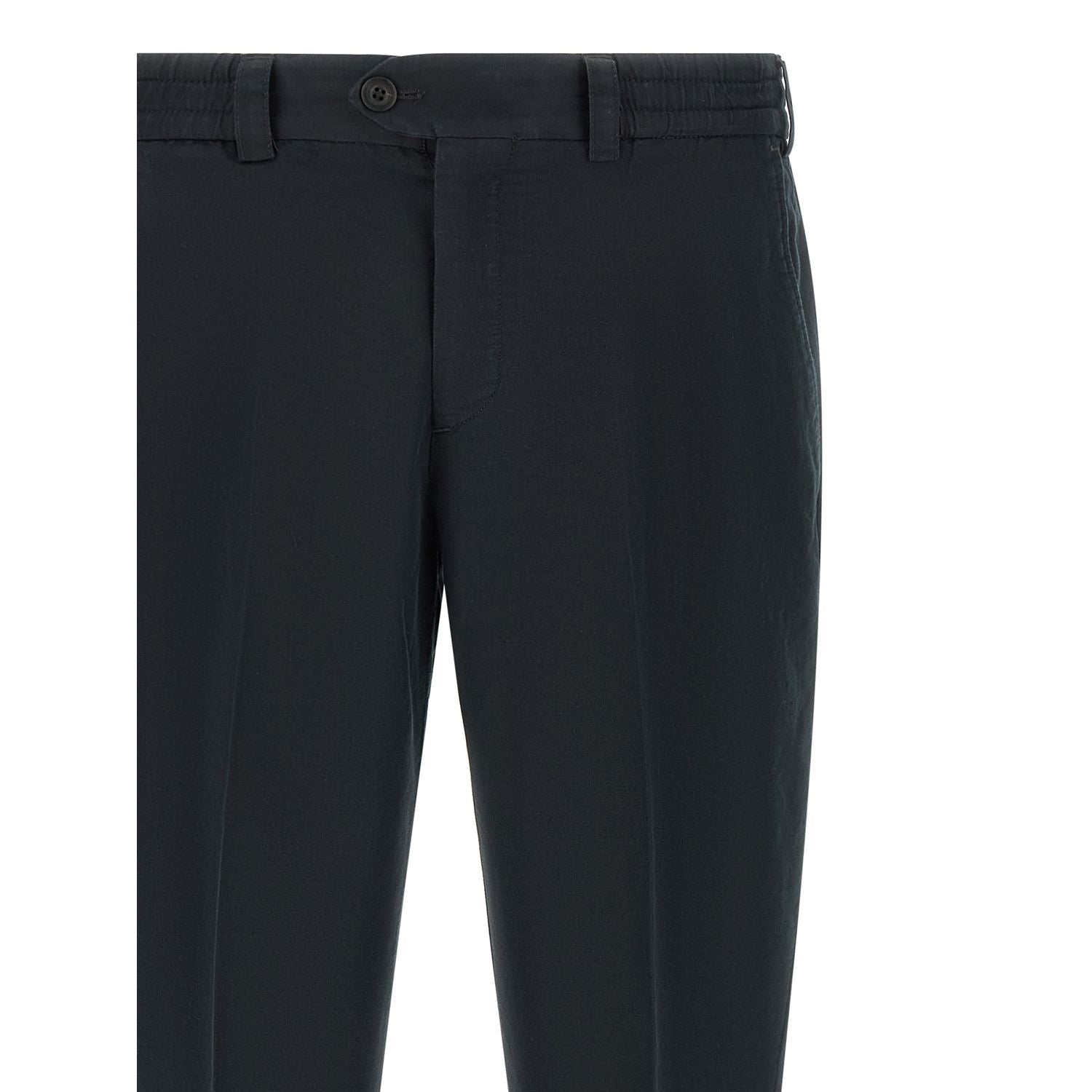 PT Torino Black Linen Casual Pants