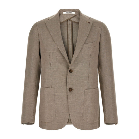 Tagliatore Brown Cotton Blazer
