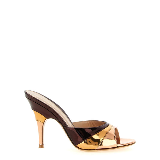 Gianvito Rossi Multicolor Calfskin Stiletto Heel Sandals