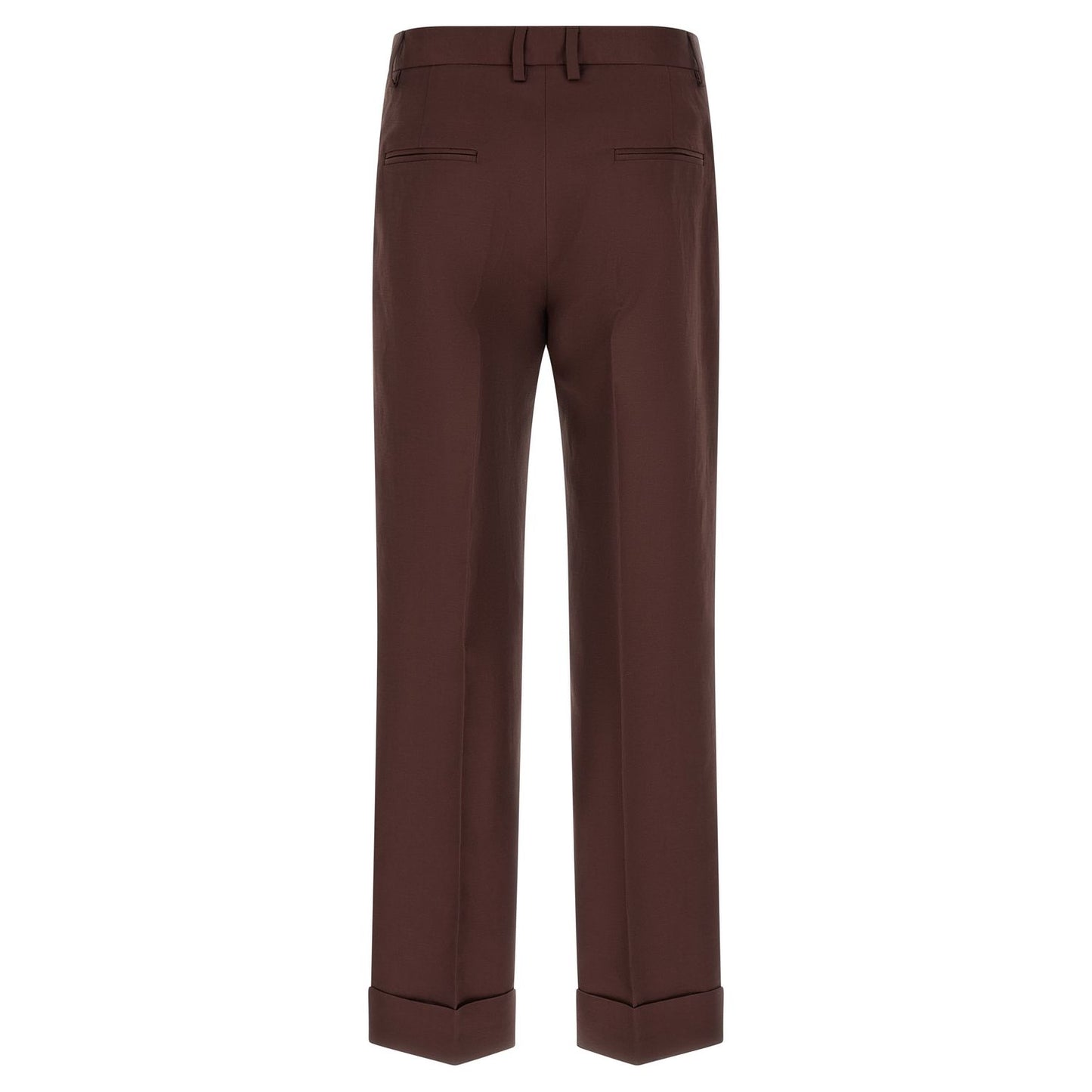 Alberto Biani Brown Viscose Casual Pants
