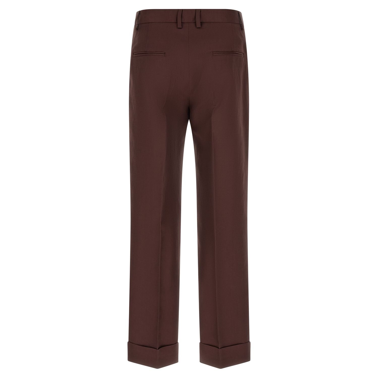 Alberto Biani Brown Viscose Casual Pants