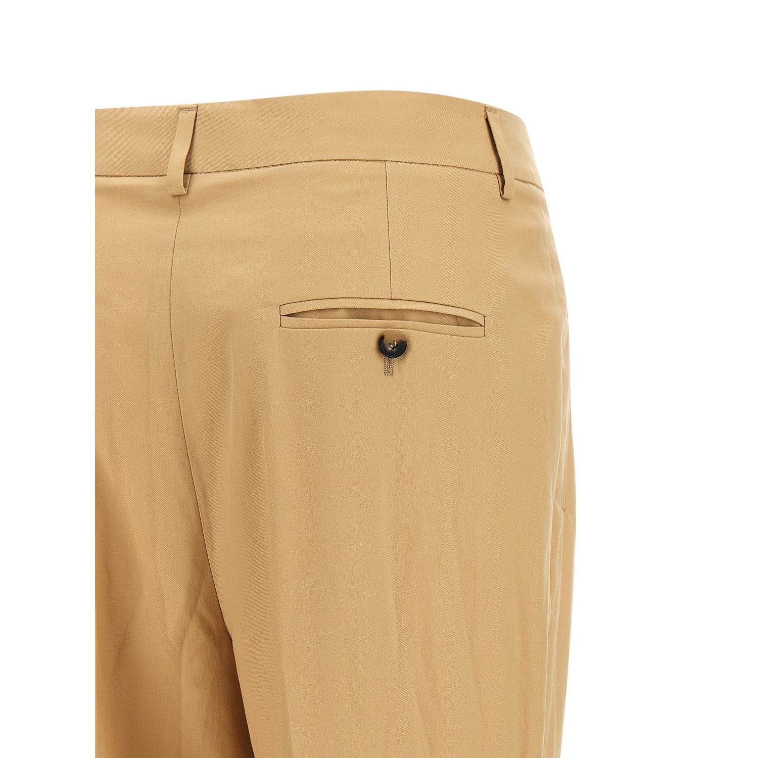Alberto Biani Beige Cotton Casual Pants