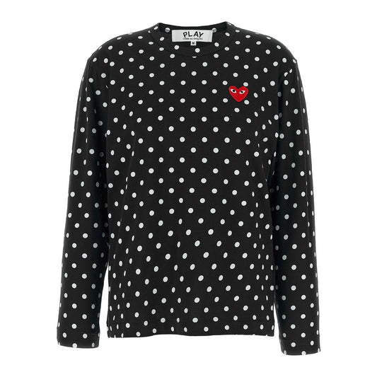 Comme Des Garçons Play Black Cotton Long Sleeve T-Shirt