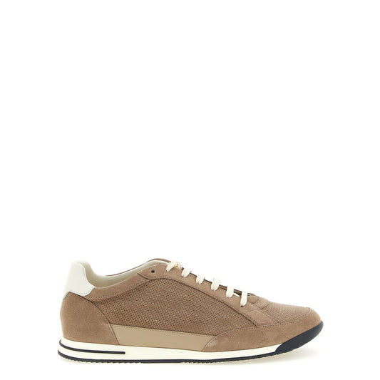 Brunello Cucinelli Beige Calfskin Low Top Sneakers