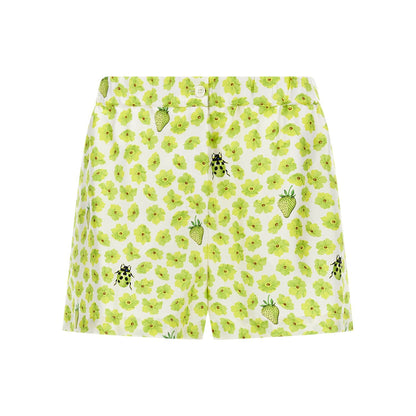 Versace Multicolor Silk Bermuda Shorts
