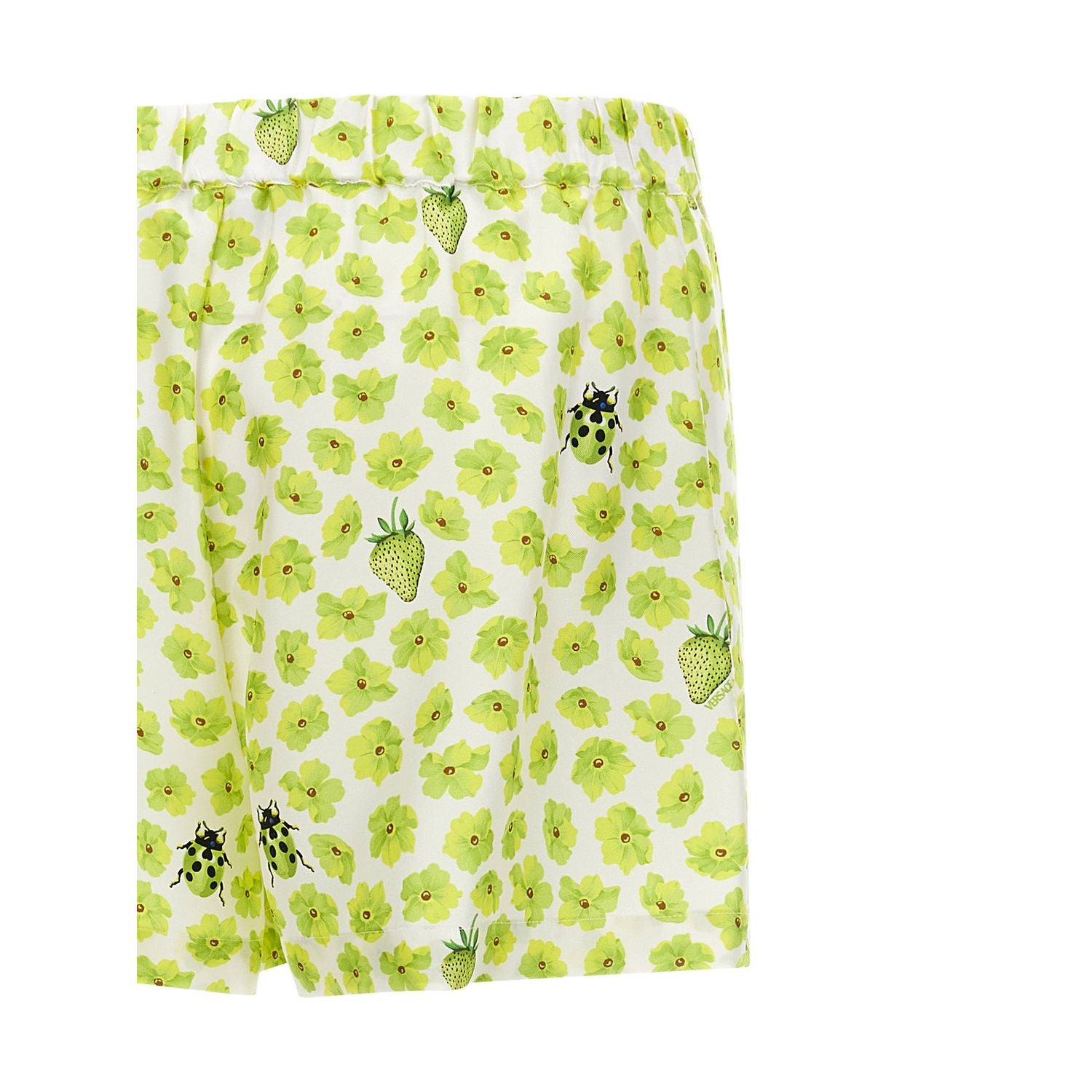 Versace Multicolor Silk Bermuda Shorts